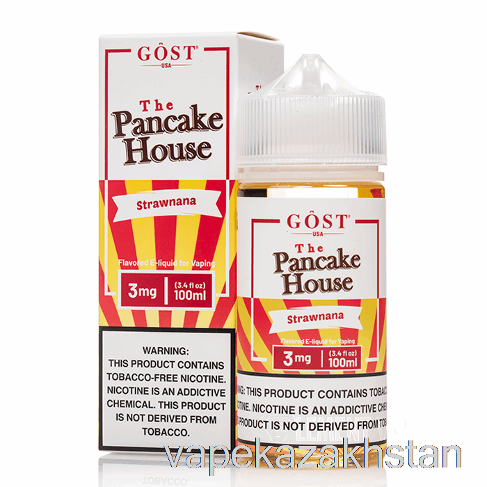 Vape Kazakhstan Strawnana - The Pancake House - GOST Vapor - 100mL 3mg